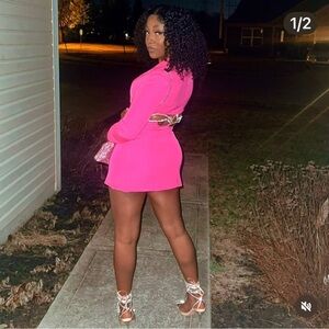 ⚠️CLEARANCE Elegant Pink Mini Dress